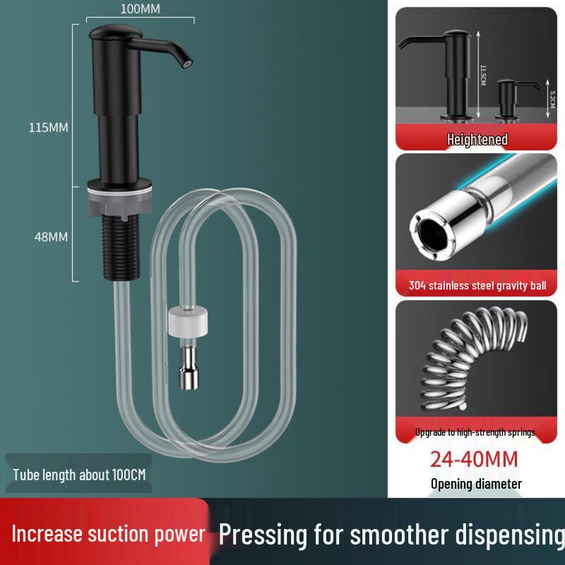 JINGSHU Kitchen Sink Manual Press Soap Dispenser