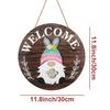 Halloween Gnome Welcome Sign with Magnetic Removable Hats DIY Gnome Door Sign Decor Multi-Purpose Creative Wood Decoration Plate