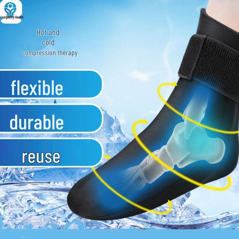 Dual-Use Hot/Cold Gel Ankle Compress Sleeve