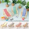 Mini 1/12 Dollhouse Chair Multicolors Summer Vacation Beach Chair  For OB11 Doll