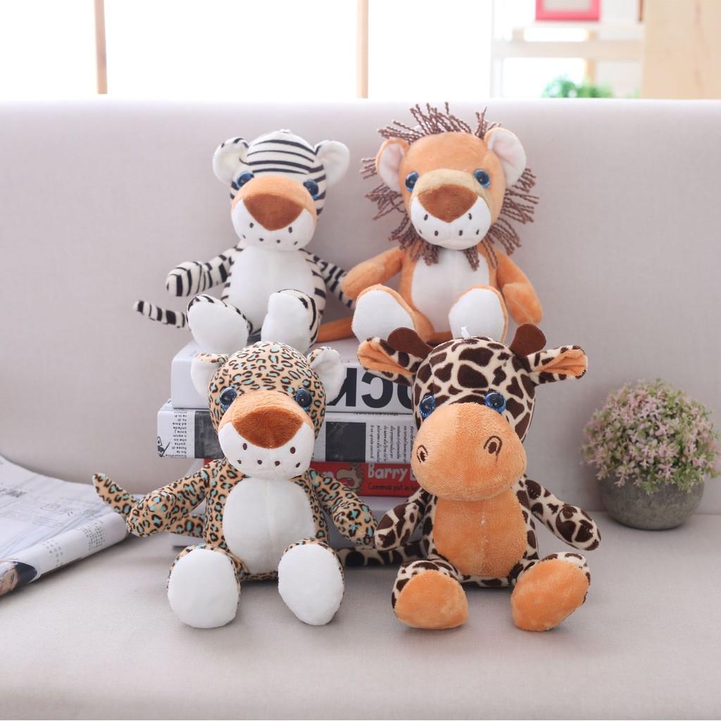Cute Jungle Animal Plush Keychain Adorable Cartoon Backpack Accessory Stuffed Toy