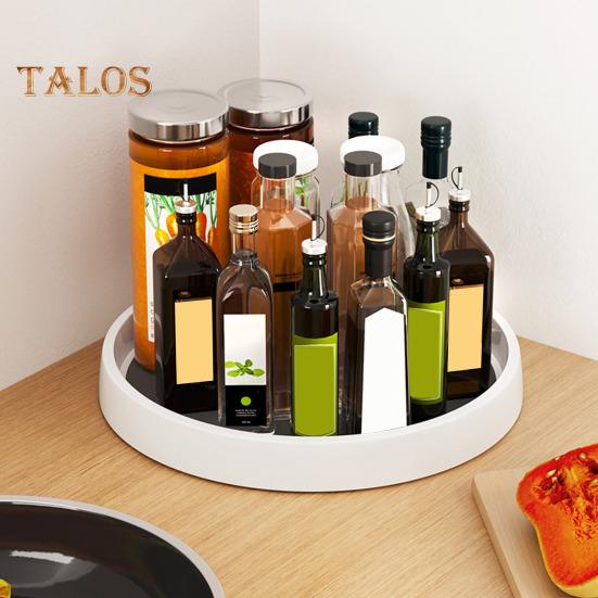 Lazy Susan Turntable Organizer Spice Holder 360-Degree Rotatable Large Capacity Non-Slip Base Design Storage Holder