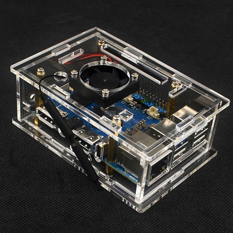 Acrylic Case Proection Cover for Orange Pi 5 Pro Clear Transparently Case Optional Cooling Fan