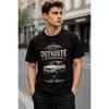 T-shirt Vintage da Uomo East Coast con Grafica Auto, Morbido Cotone Girocollo Manica Corta con Testo Tedesco Retrò e Stampa Berlina Classica per Uso Casual