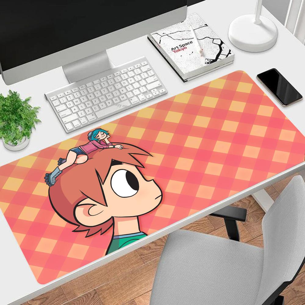 

Scott Pilgrim Takes Off Mousepad INS Tide Large Cartoon Anime Gaming Mouse Pad Keyboard Mouse Mats Desk Mat Accessories LockEdge 300x600x2mm