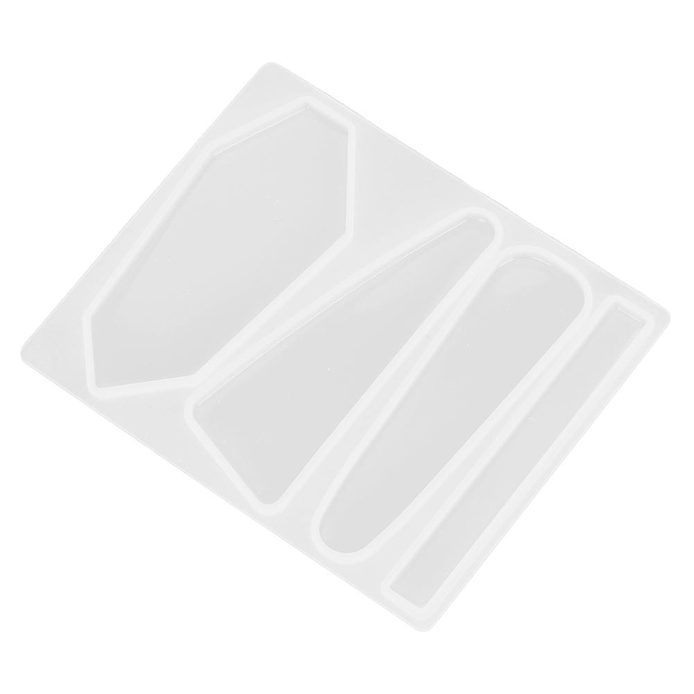 2Pcs Barrette Mold Silicone DIY Hair Stick Making Geometric Epoxy Bobby Pin Tools(Model B )