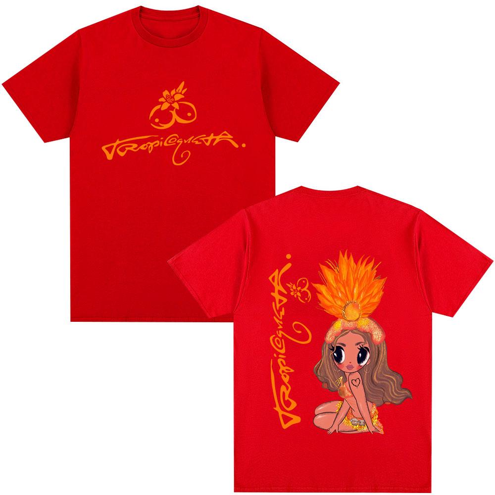 

Karol G Tropicoqueta 2026 Album Tshirt Women Clothing Fashion High Quality Tshirts Cute Kawaii Casual Tee Shirts 4XL