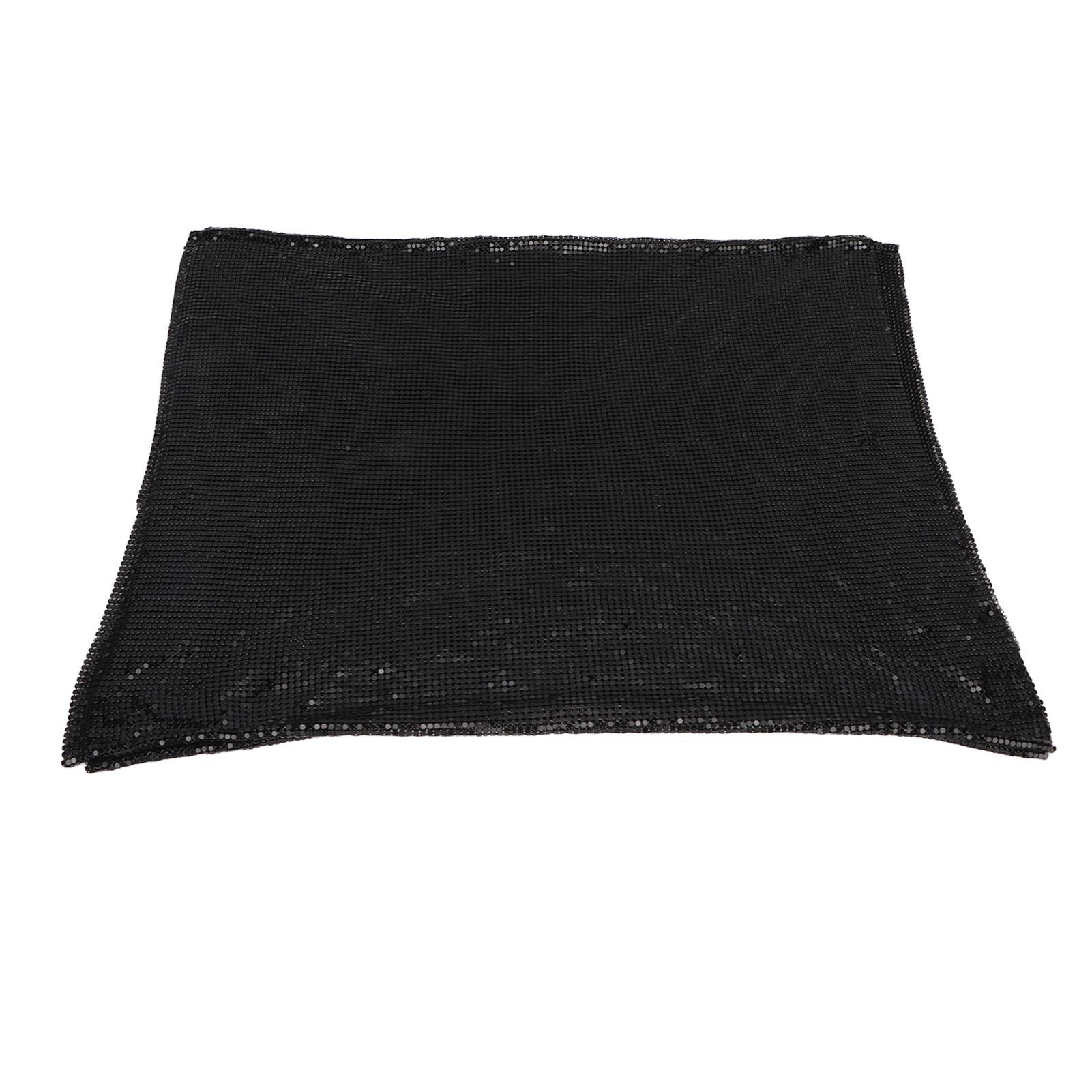 

Ткань со стразами 45x150 см, черная блестящая, изысканная, металлическая, сетчатая ткань, гибкий алюминиевый лист