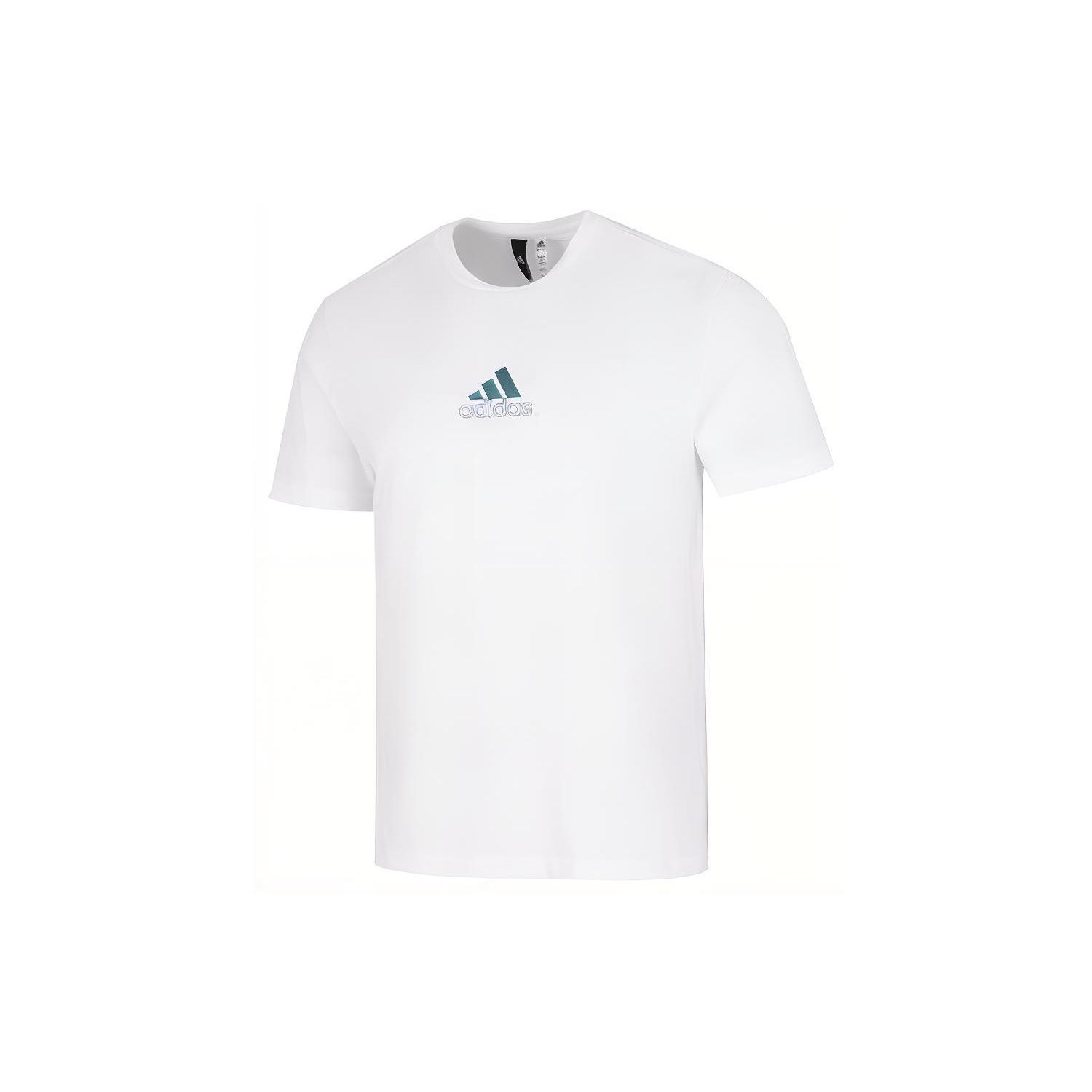 

Adidas JF SS Tee 2 Logo Повседневная футболка с круглым вырезом и коротким рукавом Мужские топы Белые HM2979 XXL