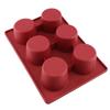 6 Holes DIY Silicone Molds Round Shape Cupcake Baking Pans Baking Accessories Non-stick for Chocolate Cake Jelly Pudding