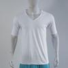 Men Summer T-shirt Short Sleeves V Neck Solid Color Quick-drying Loose Pullover Mid Length Top for Sport Office Dating