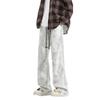Herren High Street Batik Dirty Pants Herren Frühling und Herbst neue lockere gerade weite Bein Freizeithose Herren