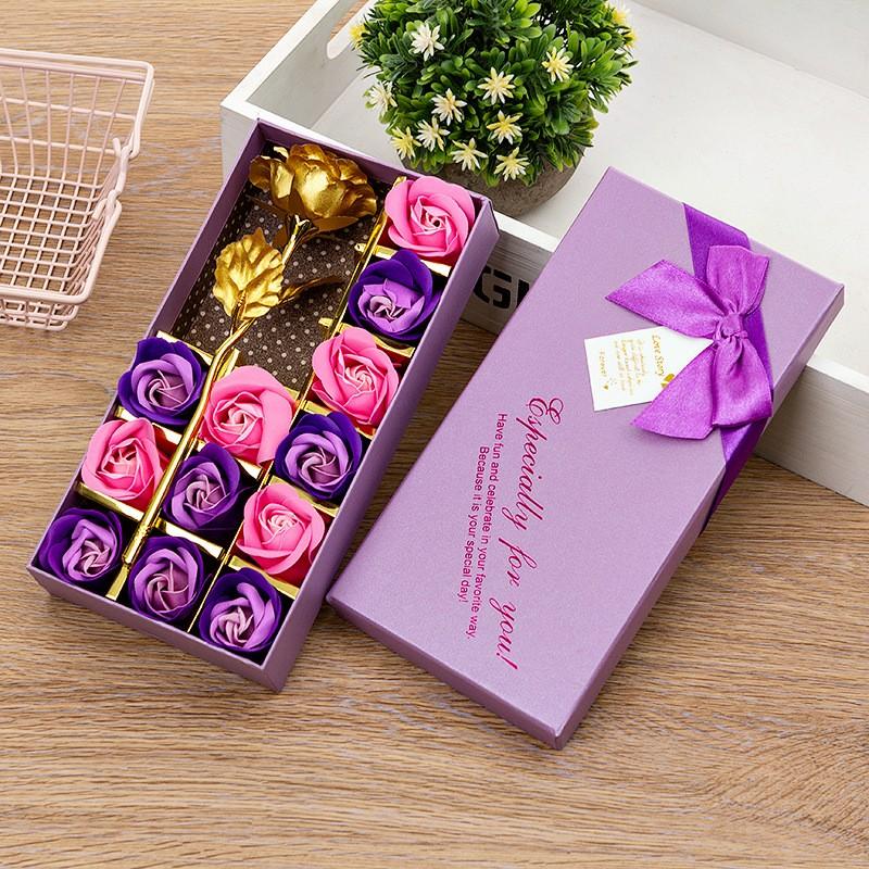 Valentine's Day Scented Soap Flower Gift Rose Box Wedding Festival Gift