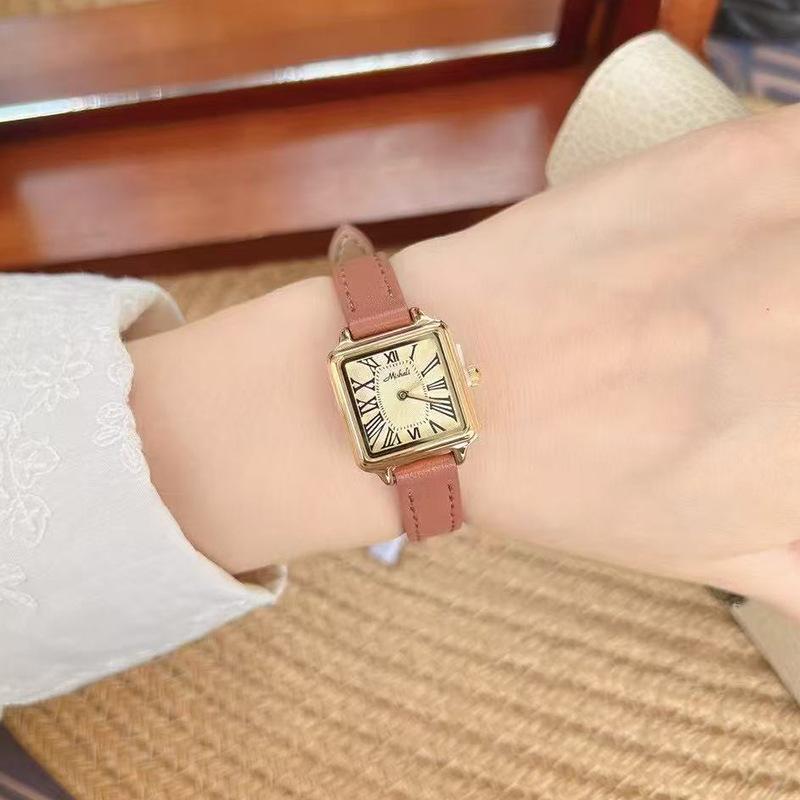 Watch Roman Retro Small Exquisite Square Quartz Watch Women'S Simple Temperament Belt Women'S Watch
