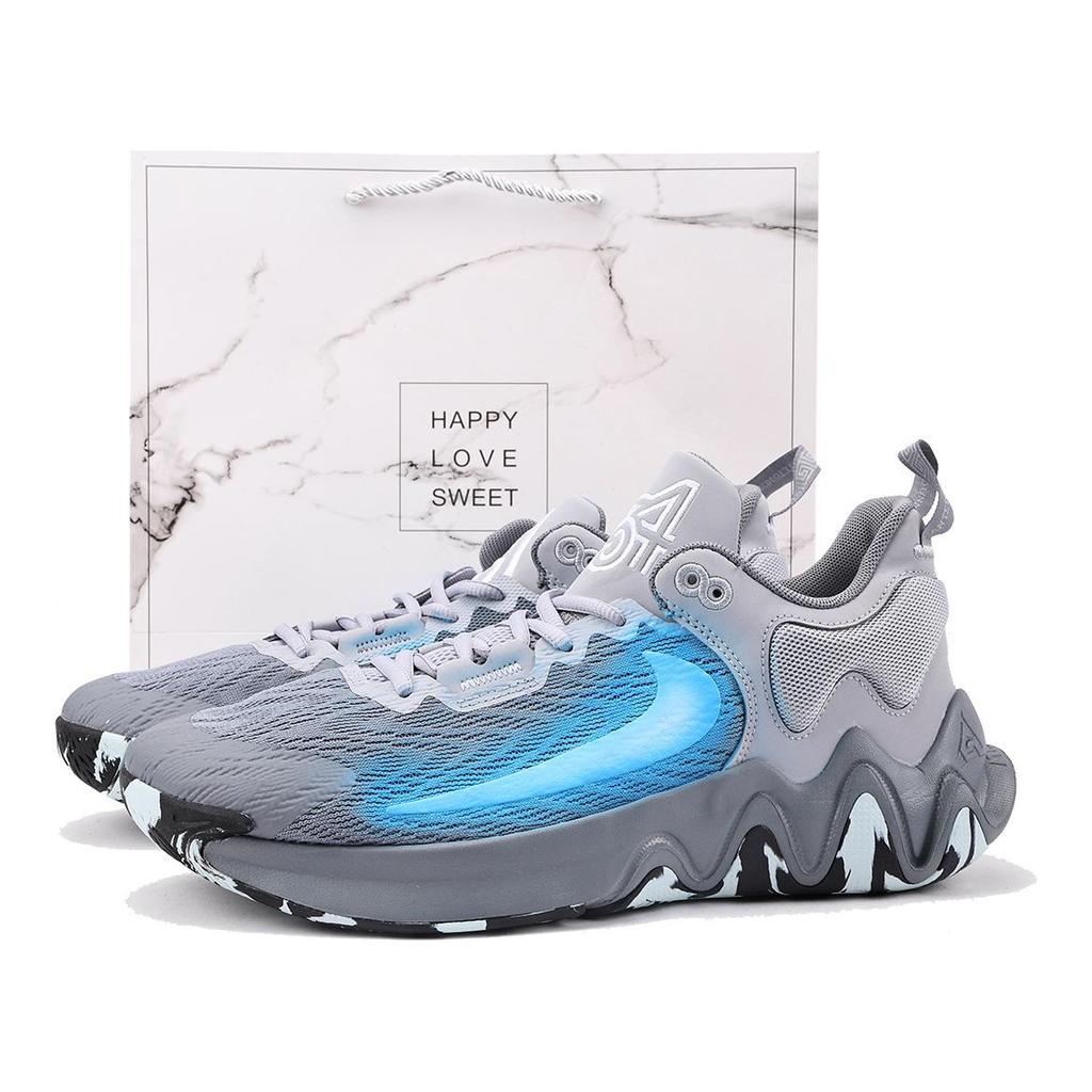 Nike Giannis Immortality 2 Slip Resistant Coverage Low Top Basketball Shoes Men's Gray Blue DM0826-004(Team59-SBOX)