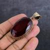 Mozambique Garnet Gemstone Handmade Copper Jewelry Pendant 2.29" G2r08