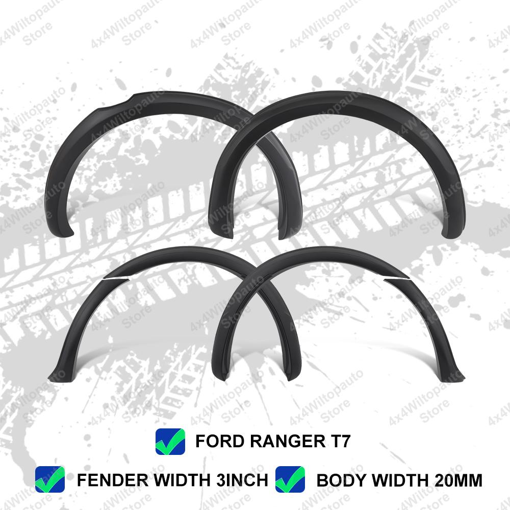 Wheel Arch OEM Fender Flares For Ford Ranger T7 T8 Wildtrak XLT 2015-2018 2019-2025 3INCH Mudguards Auto Part Car Accessories
