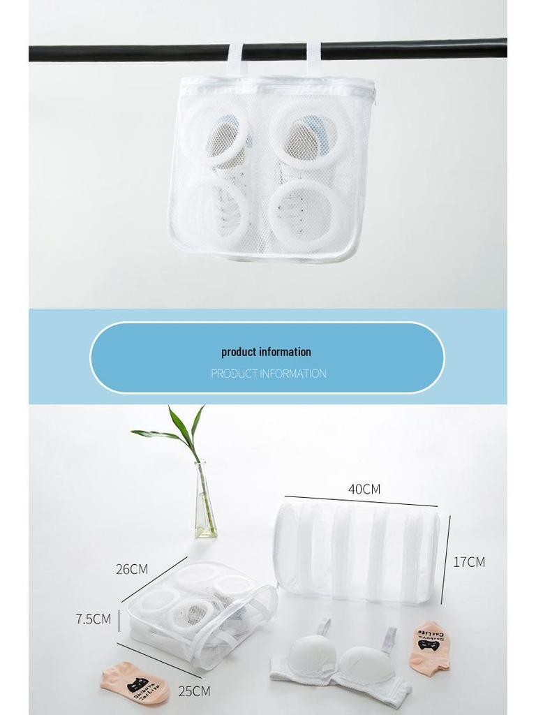 Shoe Washing & Drying Bag - Durable Anti-Tangle Protection for Laundry & Sun Drying