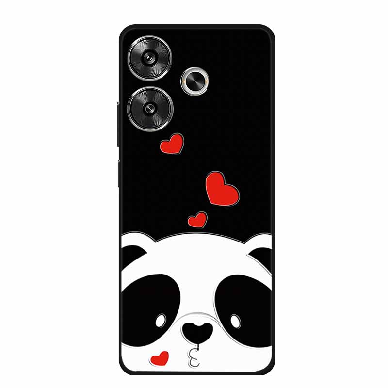 3D Embossed Case For Xiaomi Poco M6 4G Phone Case M 6 Plus Flowers Silicone Soft Coque For Xiaomi Redmi 13 13x Back Cover Case