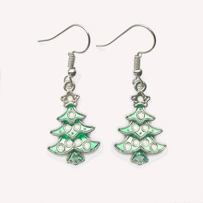 Christmas Ornaments Metal Dripping Christmas Earrings Christmas Series Exquisite Christmas Tree Earrings