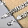 925 Sterling Silver Side Chain Bracelet Fashionable Wedding Jewelry