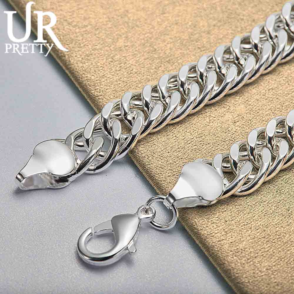 925 Sterling Silver Side Chain Bracelet Fashionable Wedding Jewelry