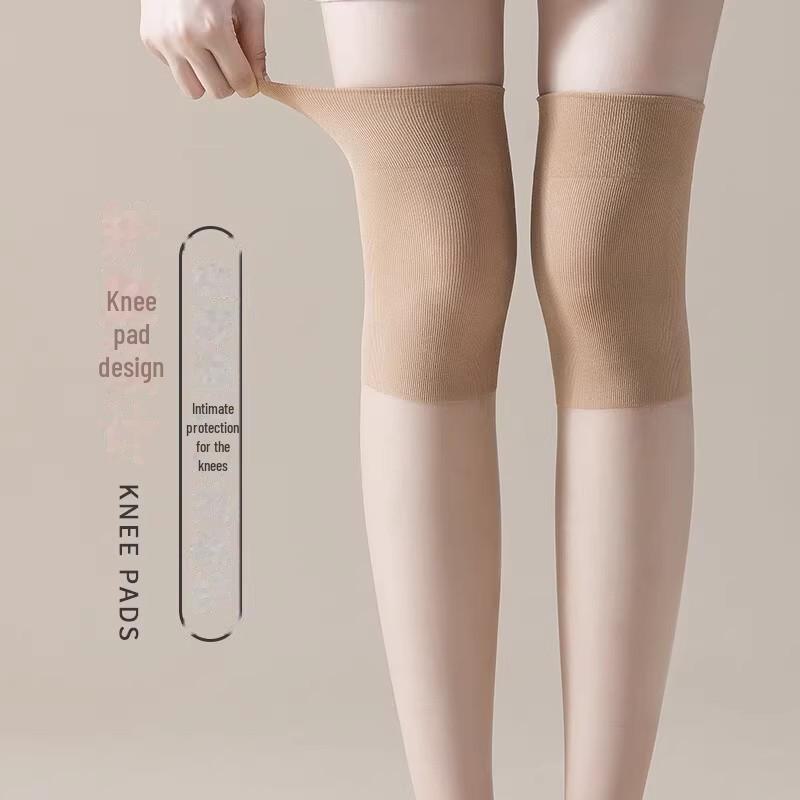 Cooling Knee-High Stockings for Spring/Summer – Black Silk, Over-the-Knee, Thin Design, Perfect for Preventing Cold Knees and Legs.