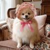Round Brim Pet Sun Hat Floral Pattern Adorable Pet Hat Dog Sunscreen Hat  Small Medium Pets