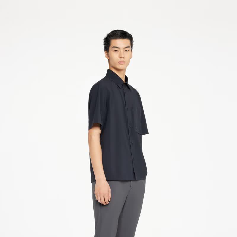 K-Boxing Men s Short Sleeve Business Casual Shirt FDCR2112 190/3XL