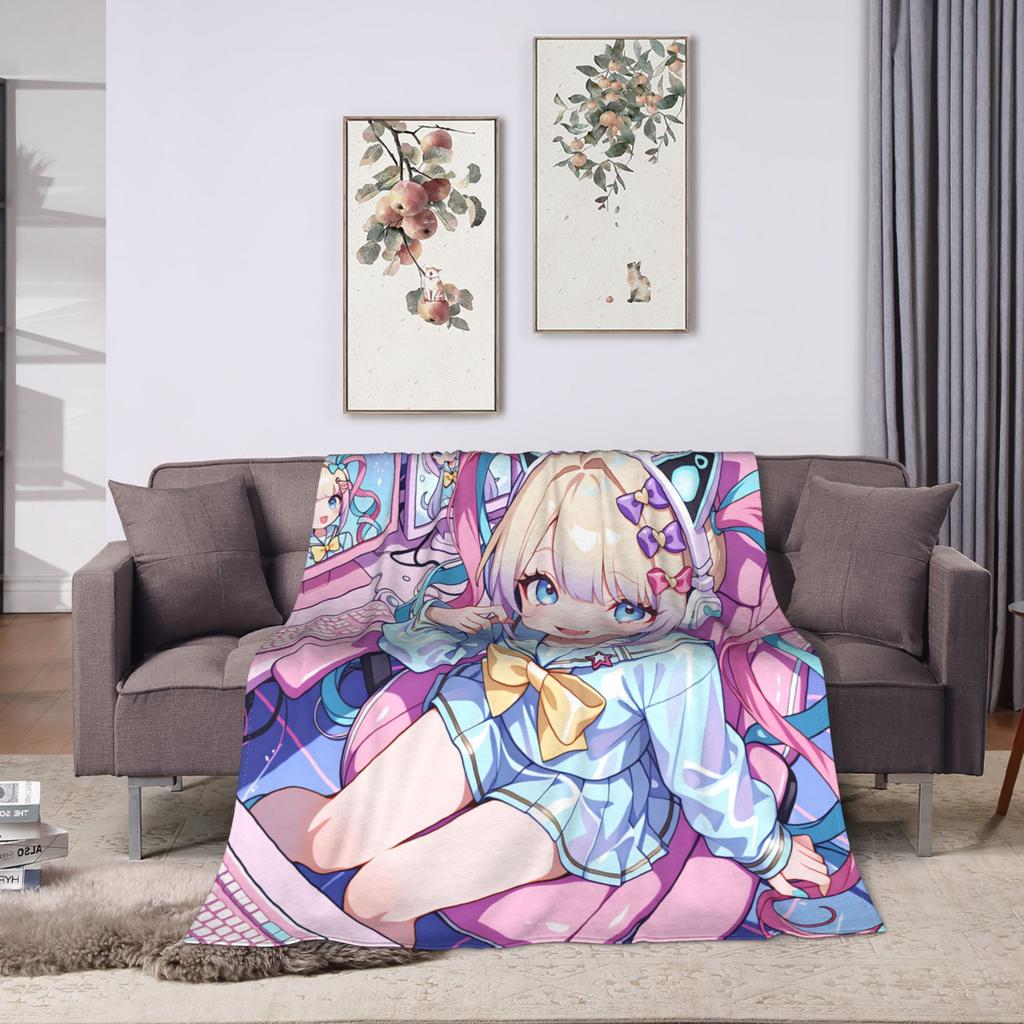 Needy Streamer Overload Kangel Plush Blanket Children Flannel Throw Blanket For Couch Warm Custom Quality Bedspread Gift Idea
