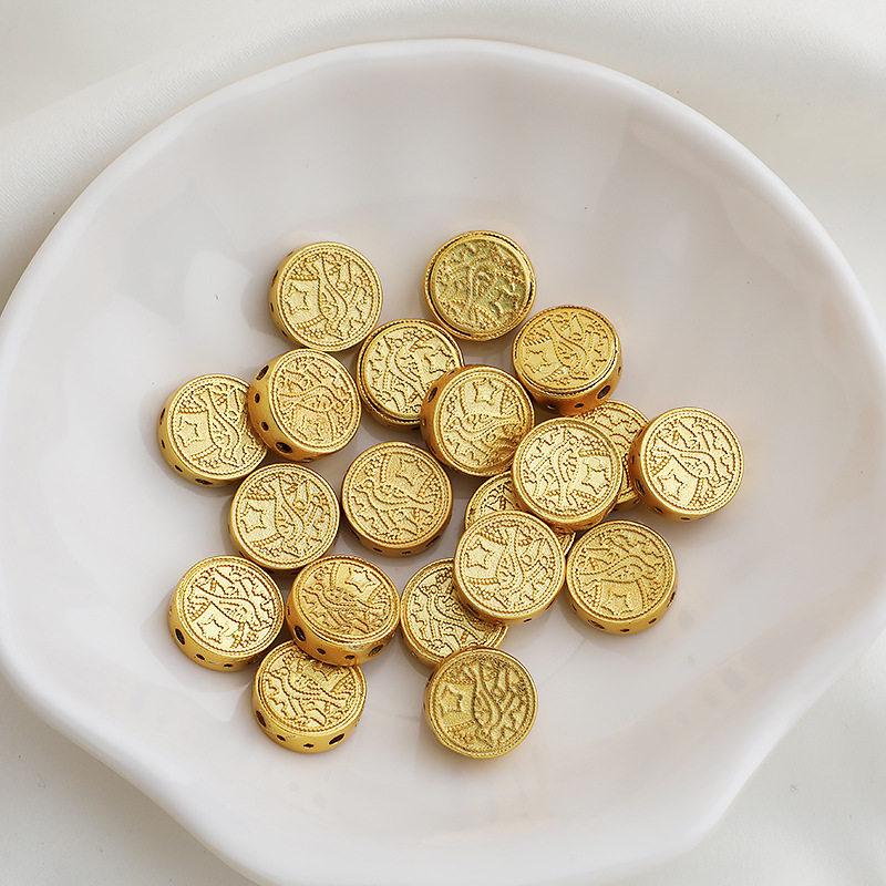 Gold-Plated Rose Clover Bow Spacer Bead for DIY Jewelry