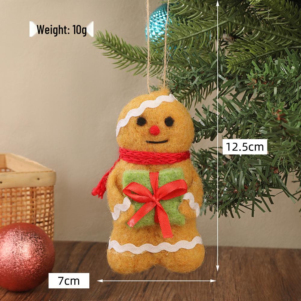 Creative Wool Felt Gingerbread Man Christmas Ornaments