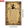 Metal Wall Art Sign "Believe in the Fairies" Poem Decor 8x12 Inch