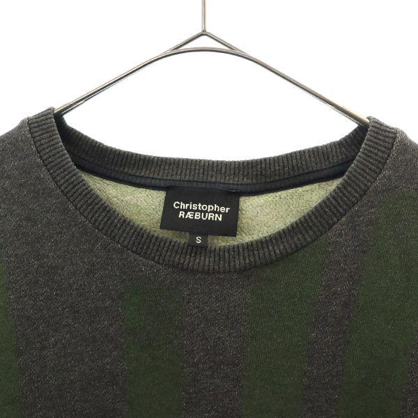 Christopher RAEBURN Print Long Sleeve Trainer S Gray Sweat Men's Used