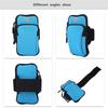 Outdoor Sport Running Jogging Exercise Gym Arm Wrist Pouch Armband Phone Case Bag Blue