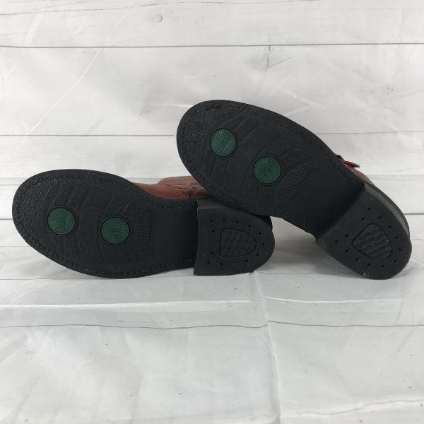 FRYE Genuine Leather Engineer Boots [23.0 / Brown] Women's Adjustable Belt Oil-Resistant Sole Short Boots(USED)