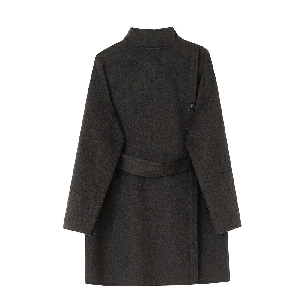 2025 Fall/Winter Women's Cashmere Wool Loose Mid-Length Double-Sided Coat