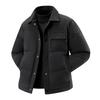 2025 Winter Men's Corduroy Patchwork Lapel Down Jacket - Thick Casual Baseball Style Outerwear