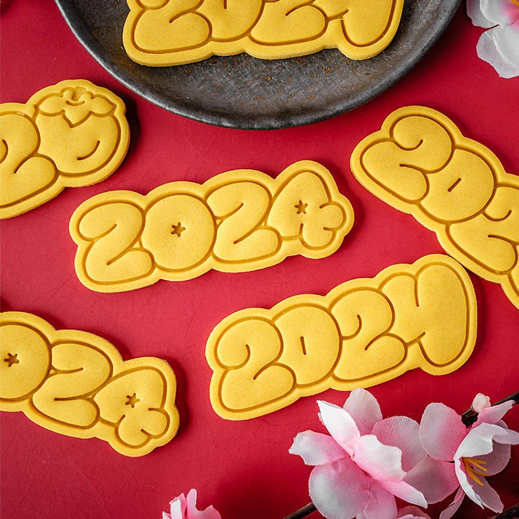 Vykrajovátka na sušenky Formičky na sušenky Čínský nový rok 2024 Tvarovaná vykrajovátka na sušenky Plastový materiál Ideální na sváteční pochoutky