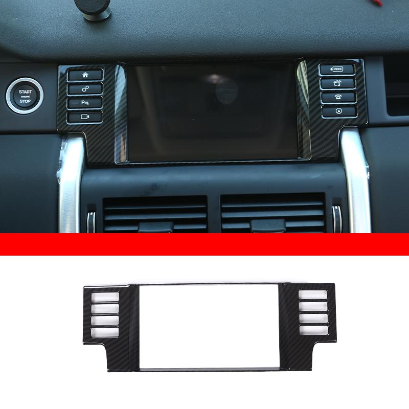 Car Interior Carbon Fiber Style Modified Stickers For Land Rover Discovery Sport 2015-2019 Auto Gear Shift Panel Cover Accessory