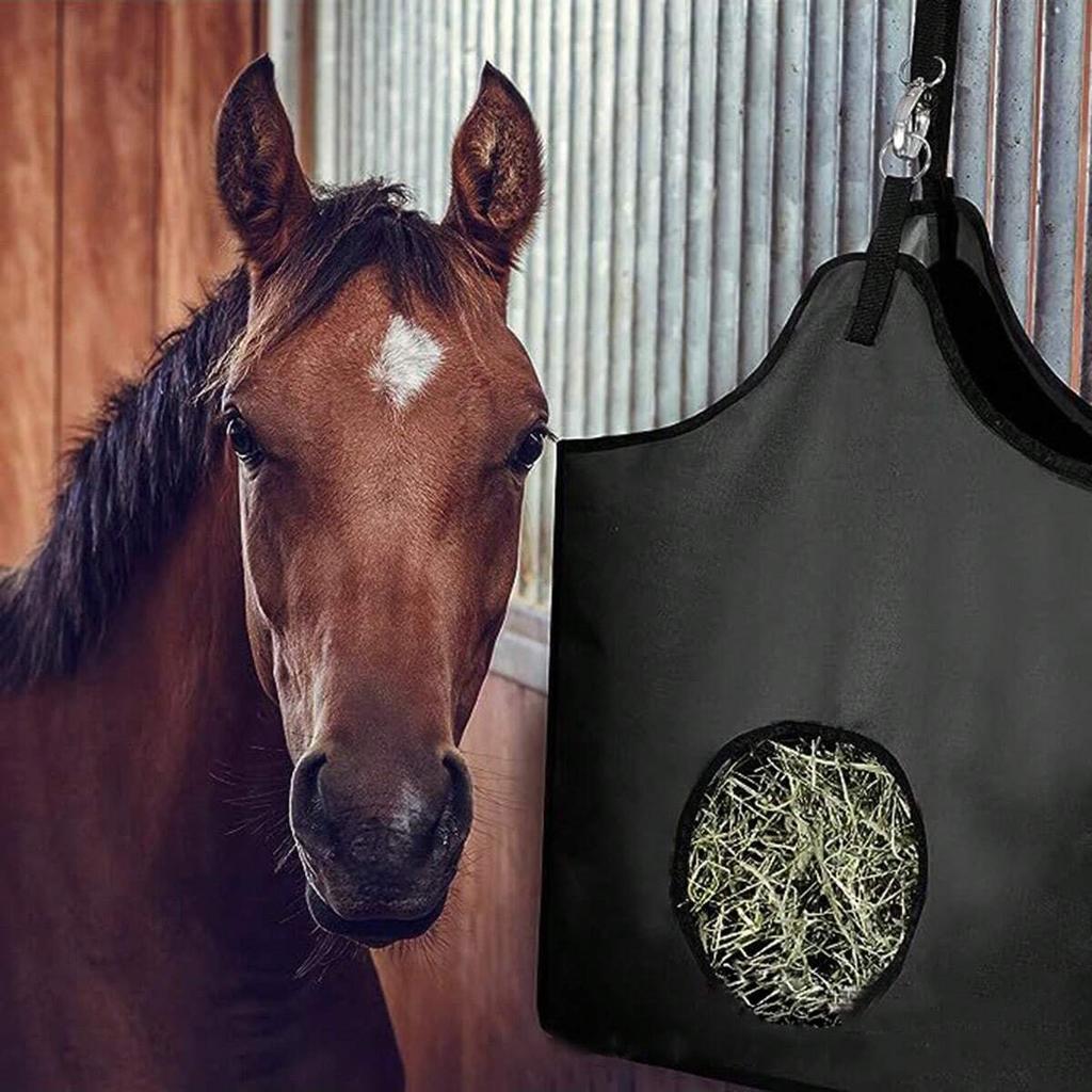 1 Stück-Pferdeheu-Tasche mit großer Kapazität, Tragetasche für langsame Fütterung von Pferden, Heufutter-Aufbewahrungstasche für Ziegen