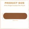 PATIKIL Pen Sleeve PU Leather Pen Single Fountain Pen Pouch Protective Cover Holder for Office Ballpoint Brown 6-inch Case, 8-Piece Pouch, Pens,