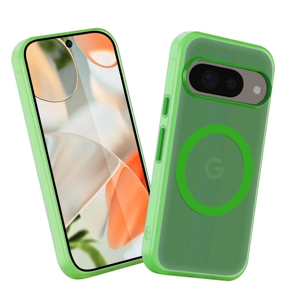 Google Pixel 9A 9 Pro XL Magsafe Cute Translucent Candy Color Matte Magnetic Shockproof Case for Google 8A 8 9 Pro XL