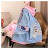 Casual Denim Jacket Women Vintage Loose Fit Hooded Coat Spring Autumn Outerwear