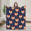 Süße Fuchs Flanelldecke Kinder Erwachsene Warm Weich Bettwäsche Decken Winter Wohnzimmer Tagesdecke Sofa Bettbezug