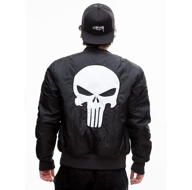 Куртка бомбер Marvel Black / White Marvel Punisher Back Персонаж M EU XXL