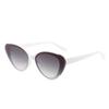 Winter new cat eye sunglasses, European and American fashion Internet celebrity striped street shot INS personalized sunglasses women