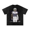 T-shirt Vintage Lamb Ceedee Dallas T-shirt Lavé Neige Oversize Édition Autographe Football