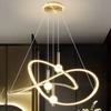Modern LED Pendant Light Home Indoor Decorative Lighting Ceiling Lamp for Living Dining Room Hanging Light Black Gold Chandelier