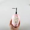 330ml Ceramic Lotion Bottle Stereoscopic Relief Flower Sub Bottle Pink Blue Small Fresh Simple Hand Sanitizer Soap Dispenser